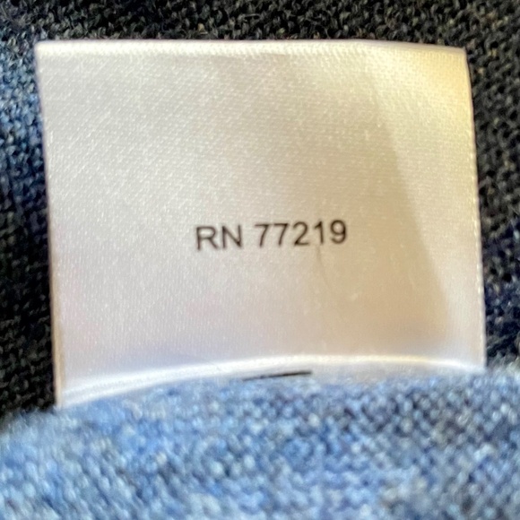 Joseph Abboud 100% extra fine merino wool Blue Quarter-Zip Pullover - Picture 7 of 7